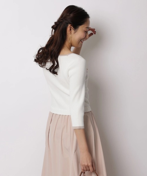 JUSGLITTY（ジャスグリッティー）の「配色スクエアドッキングワンピース（ワンピース・レディース・ブラック系その他/ピンク/ミント・2/1）」の4枚目の写真