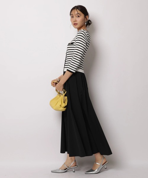 JUSGLITTY（ジャスグリッティー）の「配色スクエアドッキングワンピース（ワンピース・レディース・ブラック系その他/ピンク/ミント・2/1）」の9枚目の写真