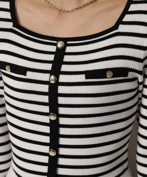 JUSGLITTY（ジャスグリッティー）の「配色スクエアドッキングワンピース（ワンピース・レディース・ブラック系その他/ピンク/ミント・2/1）」の11枚目の写真