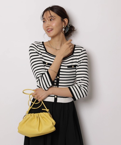 JUSGLITTY（ジャスグリッティー）の「配色スクエアドッキングワンピース（ワンピース・レディース・ブラック系その他/ピンク/ミント・2/1）」の12枚目の写真