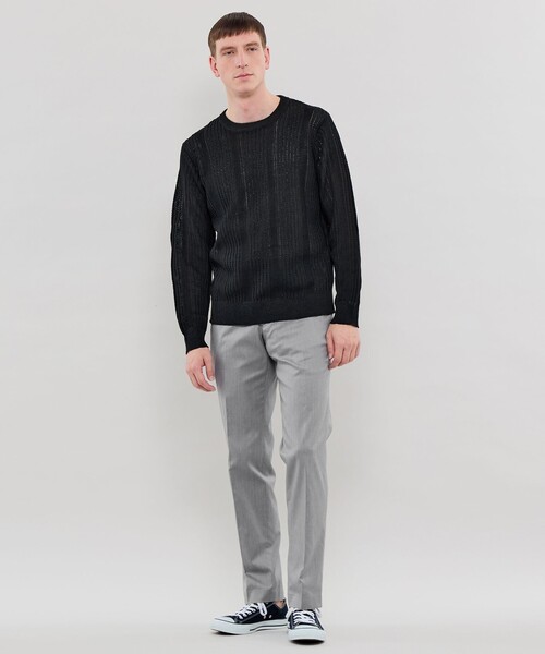 MACKINTOSH LONDON(マッキントッシュ ロンドン)の「【LEON掲載】ランダムメッシュクルーネックニット(ニット/セーター・メンズ・グレー/ブラック/ピンク・XL/L/M)」の13枚目の写真