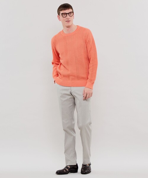 MACKINTOSH LONDON(マッキントッシュ ロンドン)の「【LEON掲載】ランダムメッシュクルーネックニット(ニット/セーター・メンズ・グレー/ブラック/ピンク・XL/L/M)」の12枚目の写真