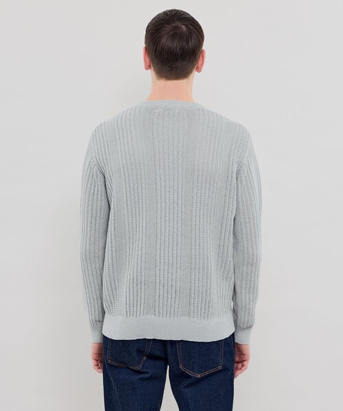 MACKINTOSH LONDON(マッキントッシュ ロンドン)の「【LEON掲載】ランダムメッシュクルーネックニット(ニット/セーター・メンズ・グレー/ブラック/ピンク・XL/L/M)」の8枚目の写真
