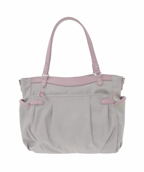 MK MICHEL KLEIN（エムケーミッシェルクラン）の「[撥水/2WAY/A4収納可]サイドポケットパイピングバッグ（トートバッグ・レディース・ブラック/ライトグレー/モカ・00）」の7枚目の写真
