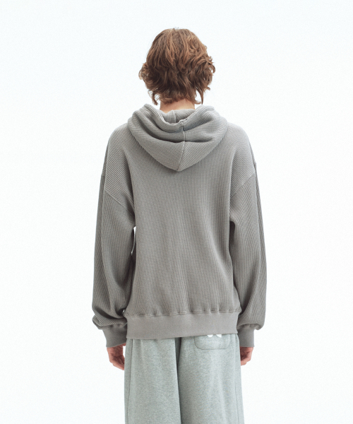 Rest&Recreation（レストアンドレクリエーション）の「STITCH WAFFLE HOOD ZIP-UP - GREY（パーカー・メンズ・その他・ONE）」の5枚目の写真