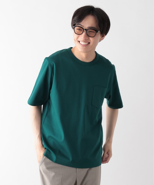 GLOBAL WORK(グローバルワーク)の「リッチクリーンTシャツ/半袖/636393(Tシャツ/カットソー・メンズ・オフホワイト/ボルドー/ネイビー/グリーン/サックスブルー/グレイッシュベージュ/チャコールグレー・LARGE/MEDIUM/SMALL/X-LARGE)」の5枚目の写真