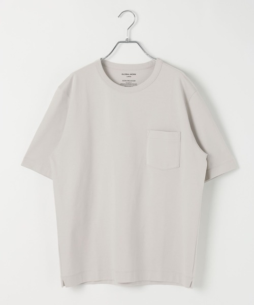 GLOBAL WORK(グローバルワーク)の「リッチクリーンTシャツ/半袖/636393(Tシャツ/カットソー・メンズ・オフホワイト/ボルドー/ネイビー/グリーン/サックスブルー/グレイッシュベージュ/チャコールグレー・LARGE/MEDIUM/SMALL/X-LARGE)」の19枚目の写真
