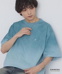 KANGOL（カンゴール）の「KANGOL カンゴール 別注 ワンポイントロゴ刺繍 スプレー加工 グラデーション オーバーサイズ半袖Tシャツ（Tシャツ/カットソー）」
