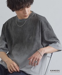 KANGOL（カンゴール）の「KANGOL カンゴール 別注 ワンポイントロゴ刺繍 スプレー加工 グラデーション オーバーサイズ半袖Tシャツ（Tシャツ/カットソー）」