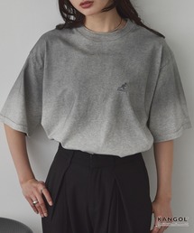 KANGOL（カンゴール）の「KANGOL カンゴール 別注 ワンポイントロゴ刺繍 スプレー加工 グラデーション オーバーサイズ半袖Tシャツ（Tシャツ/カットソー）」