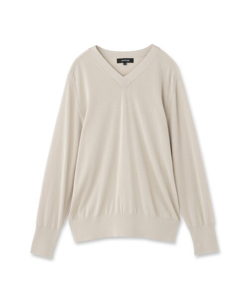 UNTITLED（アンタイトル）の「シアーVネックニット（ニット/セーター・レディース・ネイビー/ナチュラル・48/44/04/02/00）」の19枚目の写真