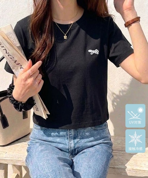 PENNEYS(ぺニーズ)の「GeeRA別注【PENNEYS】綿100%接触冷感ショートTシャツ ペニーズ キツネ/ペニーズ フォックス/THE FOX(Tシャツ/カットソー・レディース・ブラック/オフホワイト/ホワイト系その他/チャコール・MEDIUM/LARGE/X-LARGE)」の4枚目の写真