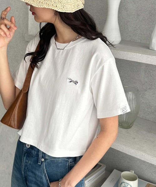 PENNEYS(ぺニーズ)の「GeeRA別注【PENNEYS】綿100%接触冷感ショートTシャツ ペニーズ キツネ/ペニーズ フォックス/THE FOX(Tシャツ/カットソー・レディース・ブラック/オフホワイト/ホワイト系その他/チャコール・MEDIUM/LARGE/X-LARGE)」の6枚目の写真