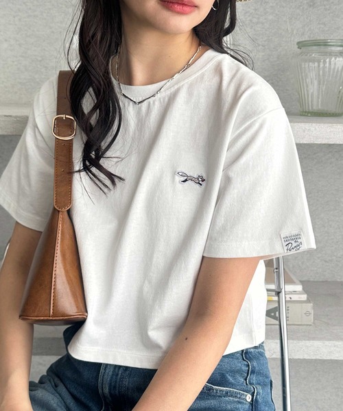 PENNEYS(ぺニーズ)の「GeeRA別注【PENNEYS】綿100%接触冷感ショートTシャツ ペニーズ キツネ/ペニーズ フォックス/THE FOX(Tシャツ/カットソー・レディース・ブラック/オフホワイト/ホワイト系その他/チャコール・MEDIUM/LARGE/X-LARGE)」の5枚目の写真