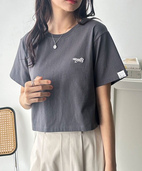 PENNEYS(ぺニーズ)の「GeeRA別注【PENNEYS】綿100%接触冷感ショートTシャツ ペニーズ キツネ/ペニーズ フォックス/THE FOX(Tシャツ/カットソー・レディース・ブラック/オフホワイト/ホワイト系その他/チャコール・MEDIUM/LARGE/X-LARGE)」の13枚目の写真