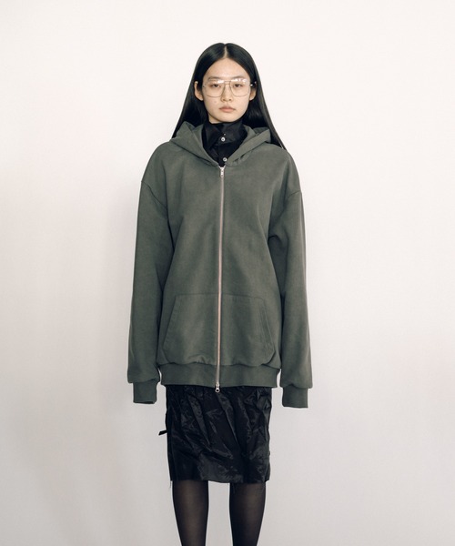 KEISUKEYOSHIDA(ケイスケヨシダ)の「Parka (sleeveless lining)(パーカー・レディース・グレー/ブラック・FREE)」の2枚目の写真