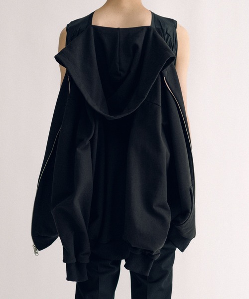 KEISUKEYOSHIDA(ケイスケヨシダ)の「Parka (sleeveless lining)(パーカー・レディース・グレー/ブラック・FREE)」の3枚目の写真
