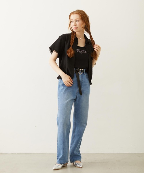 MILKFED.（ミルクフェド）の「SHEER SCALLOP SHIRT（シャツ/ブラウス・レディース・オフホワイト/ブラック/ライトピンク・ONE SIZE）」の20枚目の写真