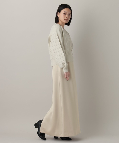 A part by（アパートバイ）の「サテンセミフレアスカート（スカート・レディース・ベージュ系その他/アイボリー/ブラック・MEDIUM/SMALL）」の5枚目の写真