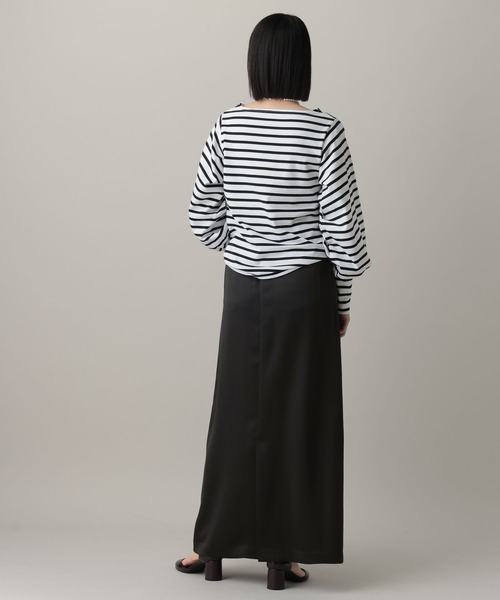 A part by（アパートバイ）の「サテンセミフレアスカート（スカート・レディース・ベージュ系その他/アイボリー/ブラック・MEDIUM/SMALL）」の11枚目の写真