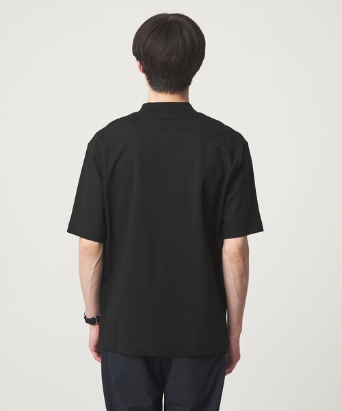 green label relaxing（グリーンレーベルリラクシング）の「オーガニックコットン ポンチ モックネック Tシャツ -接触冷感-（Tシャツ/カットソー・メンズ・ライトグレー/ホワイト/ブラック・XL/S/M/L）」の9枚目の写真