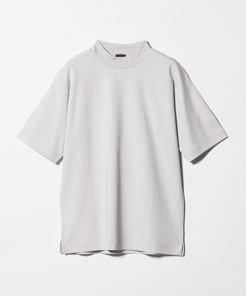 green label relaxing（グリーンレーベルリラクシング）の「オーガニックコットン ポンチ モックネック Tシャツ -接触冷感-（Tシャツ/カットソー・メンズ・ライトグレー/ホワイト/ブラック・XL/S/M/L）」の10枚目の写真