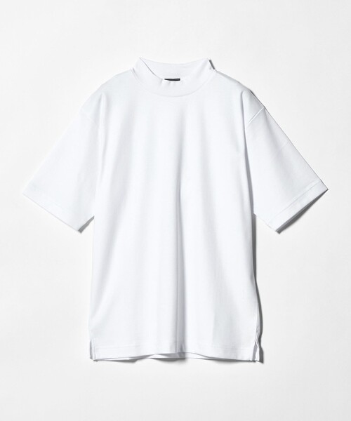 green label relaxing（グリーンレーベルリラクシング）の「オーガニックコットン ポンチ モックネック Tシャツ -接触冷感-（Tシャツ/カットソー・メンズ・ライトグレー/ホワイト/ブラック・XL/S/M/L）」の16枚目の写真