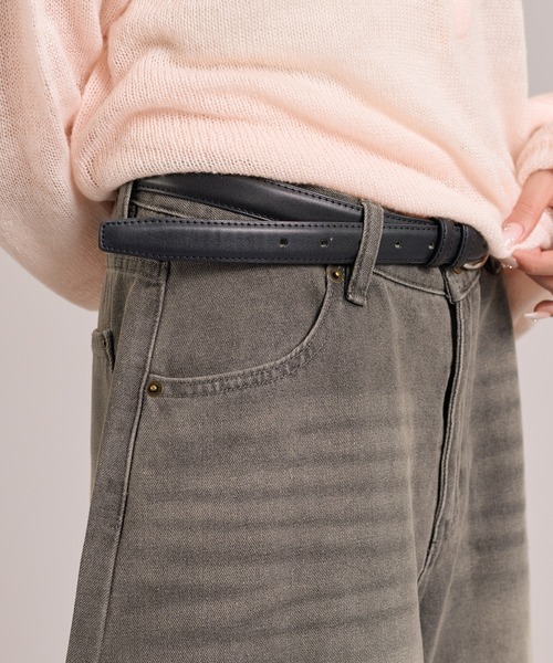 apres jour mignon（アプレジュールミニョン）の「カーブデニムパンツ（デニムパンツ・レディース・インディゴブルー/ブルー/グレー/ブラウン系その他・LARGE/SMALL/MEDIUM）」の9枚目の写真