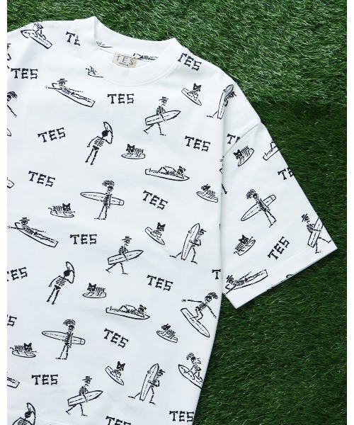 TES ENDLESS SURFIN ALL OVER T-SHIRT / ビッグシルエットTシャツ（T