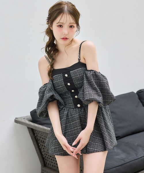 セール】オフショルミニワンピースswimwear（水着）｜one after