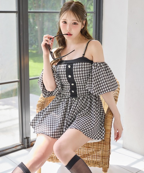 セール】オフショルミニワンピースswimwear（水着）｜one after