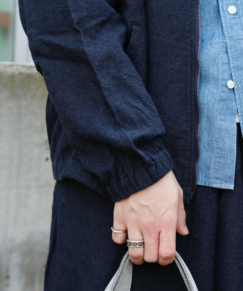 is-ness(イズネス)の「is-ness / イズネス Linen Track Jacket(その他アウター・メンズ・ネイビー・MEDIUM)」の4枚目の写真