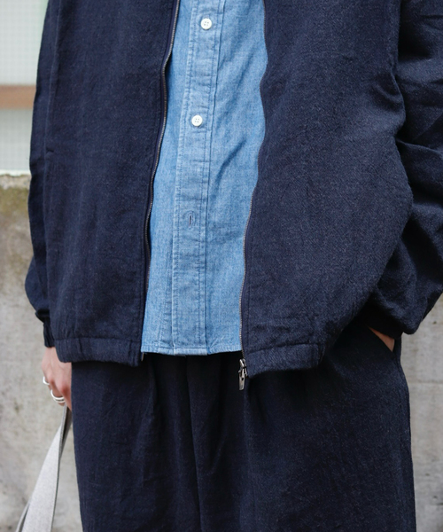 is-ness(イズネス)の「is-ness / イズネス Linen Track Jacket(その他アウター・メンズ・ネイビー・MEDIUM)」の5枚目の写真