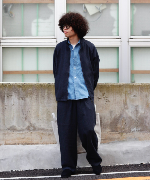 is-ness(イズネス)の「is-ness / イズネス Linen Track Jacket(その他アウター・メンズ・ネイビー・MEDIUM)」の7枚目の写真