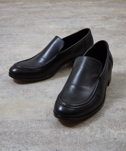 PADRONE（パドローネ）の「PADRONE パドローネ / LEATHER MOCCASIN SHOES レザーモカシンシューズ 日本製 / PU8394-2111（ローファー・メンズ・ブラック・42/41/40）」の2枚目の写真