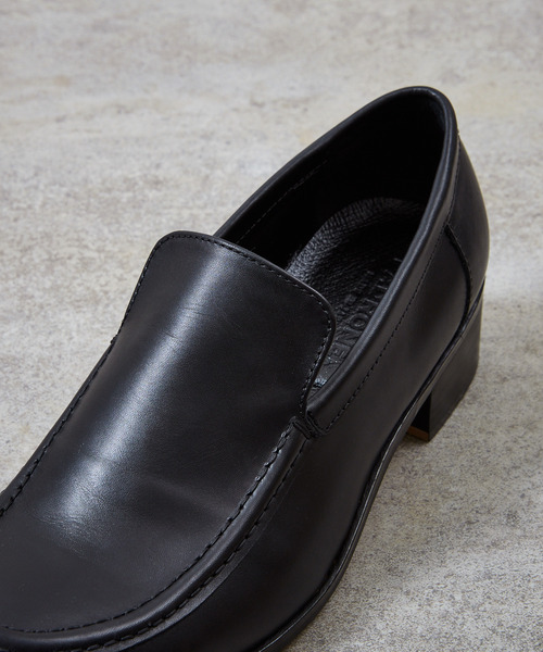 PADRONE（パドローネ）の「PADRONE パドローネ / LEATHER MOCCASIN SHOES レザーモカシンシューズ 日本製 / PU8394-2111（ローファー・メンズ・ブラック・42/41/40）」の5枚目の写真