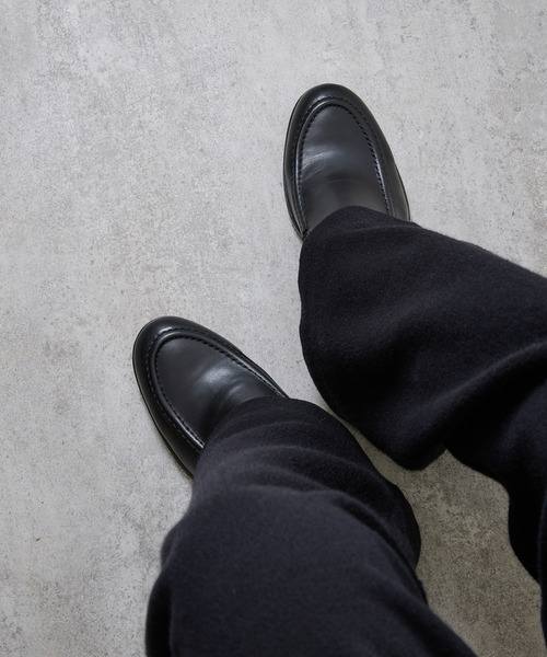 PADRONE（パドローネ）の「PADRONE パドローネ / LEATHER MOCCASIN SHOES レザーモカシンシューズ 日本製 / PU8394-2111（ローファー・メンズ・ブラック・42/41/40）」の14枚目の写真