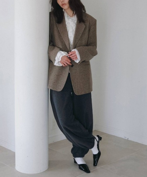 anuke Herringbone Wool Jacket ヘリンボーンウールジャケット
