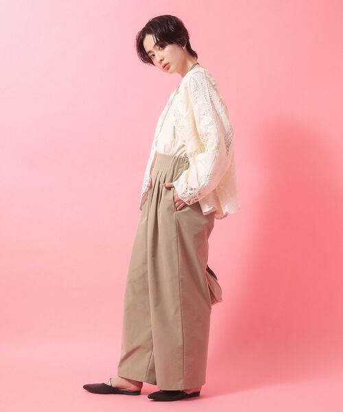 Green　Parks（グリーンパークス）の「レースカーディガン（カーディガン/ボレロ・レディース・アイボリー/グレー/カーキ・FREE）」の6枚目の写真