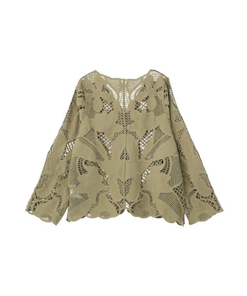 Green　Parks（グリーンパークス）の「レースカーディガン（カーディガン/ボレロ・レディース・アイボリー/グレー/カーキ・FREE）」の19枚目の写真