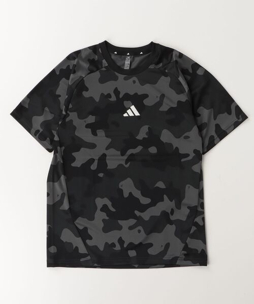 adidas（アディダス）の「アディダス adidas エッセンシャル カモ パック ルーズフィット ダブルニット AOP Tシャツ（Tシャツ/カットソー・キッズ・ブルー/ブラック×グレー・160cm/140cm/130cm/150cm）」の2枚目の写真