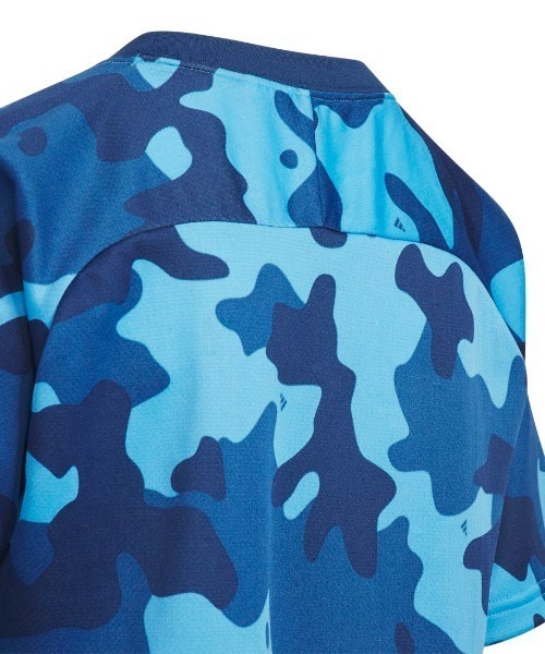 adidas(アディダス)の「アディダス adidas エッセンシャル カモ パック ルーズフィット ダブルニット AOP Tシャツ(Tシャツ/カットソー・キッズ・ブルー/ブラック×グレー・160cm/140cm/130cm/150cm)」の9枚目の写真