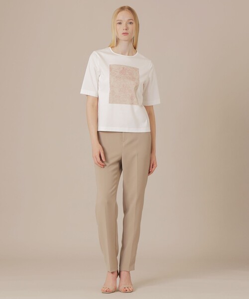 MACKINTOSH LONDON（マッキントッシュ ロンドン）の「【BIBURY FLOWER】カラーバイブリーコットンTシャツ（Tシャツ/カットソー・レディース・イエロー/ベージュ・40/38）」の3枚目の写真