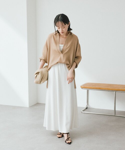 RIVE DROITE（リヴドロワ）の「予約【涼し気な抜け感】メッシュスキッパーシャツ（シャツ/ブラウス・レディース・オフホワイト/ブラック/ベージュ・FREE）」の10枚目の写真