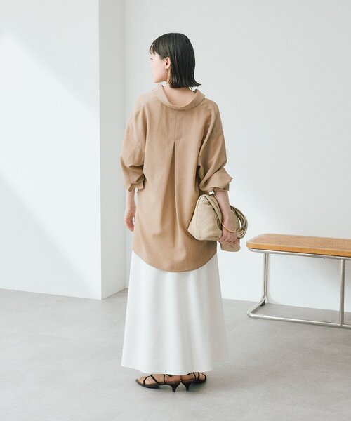 RIVE DROITE（リヴドロワ）の「予約【涼し気な抜け感】メッシュスキッパーシャツ（シャツ/ブラウス・レディース・オフホワイト/ブラック/ベージュ・FREE）」の13枚目の写真