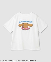 【Sanrio/サンリオ】別注 日焼けキャラクター サガラ刺繍 バックプリント クルーネック 半袖Tシャツ
