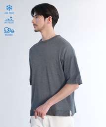 SPU（スプ）の「【接触冷感 ピリング防止 ウォッシャブル】機能糸半袖ドライサマーニットTシャツ（ニット/セーター）」