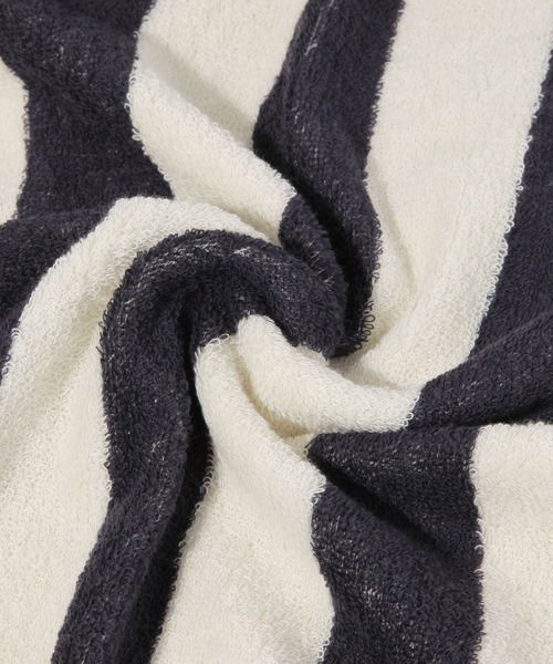 BAYFLOW（ベイフロー）の「BFミニバスタオル(太ストライプ)50×100（タオル・レディース・ネイビー/ブラウン・0）」の3枚目の写真