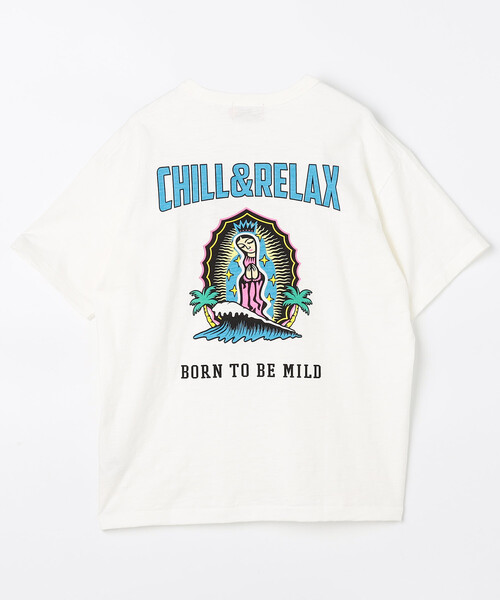 限定展開 CHILLAX/チラックス スラブ天竺プリントS/S TEE（Tシャツ