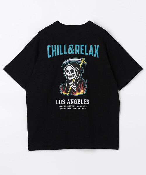 限定展開 CHILLAX/チラックス スラブ天竺プリントS/S TEE（Tシャツ